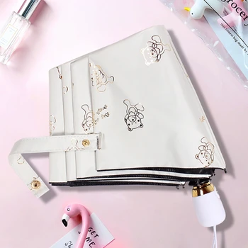 

Girls Umbrellas Bears Printed Lightweight Compact Travel Umbrella Automatic Open / Close Windproof Water-Resistant