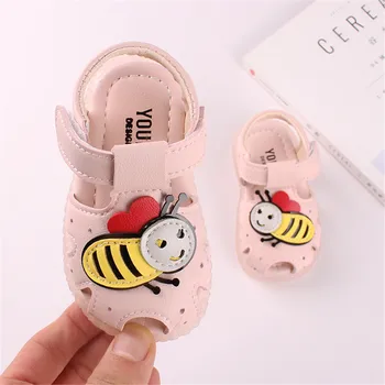 

Toddler Infant Kids Baby Girls Hollow Out Party Bee Leather Shoes Sandals#g4