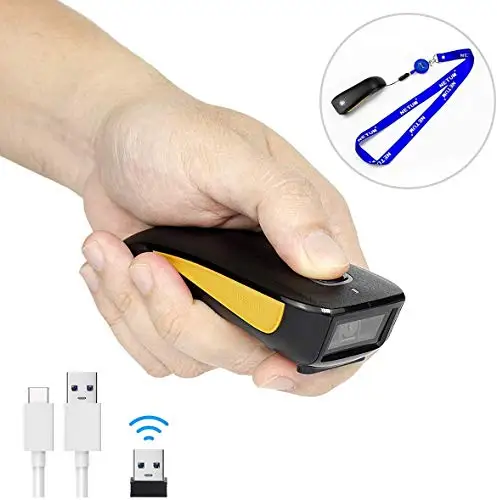 NETUM Mini 2D Barcode Scanner for Inventory,3 in 1 Connection Mode, Bluetooth&2.4G Wirelss&USB compatible,IOS Android PC POS