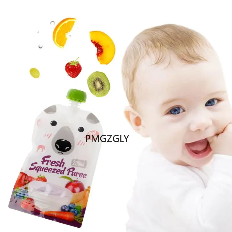 Baby Food Storage Containers, 8PCS Baby Weaning Food Puree Reusable Squeeze Pouches, Resealable