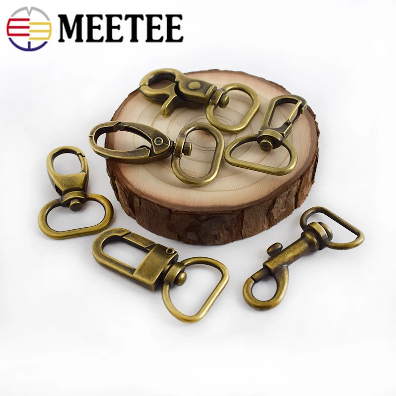 Meetee 4/10/20 шт. 2 см бронзовые защелки металлические карабинные реснички для омаров