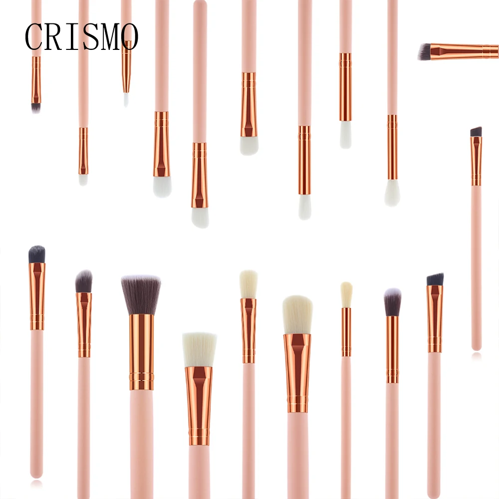 CRISMO 20Pcs Set Professional Makeup Brush Set Pro Blending Eyeshadow Powder Foundation Eyes Eyebrow Lip Eyeliner 2