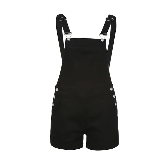 black overall shorts womens