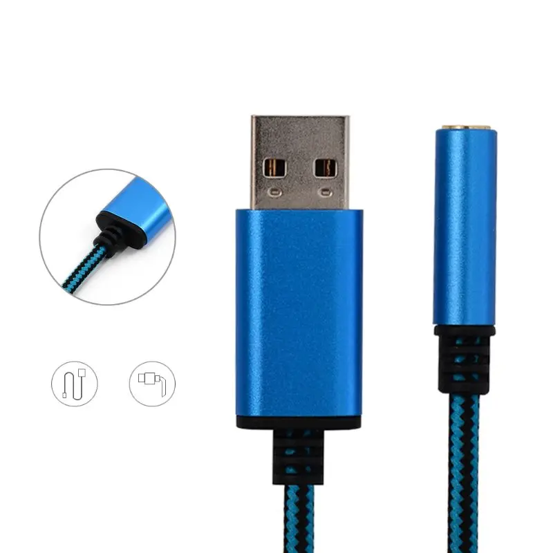 0 2 м/1 м 2в1 USB на 3 5 мм аудио кабель компьютер AUX адаптера для наушников конвертер App