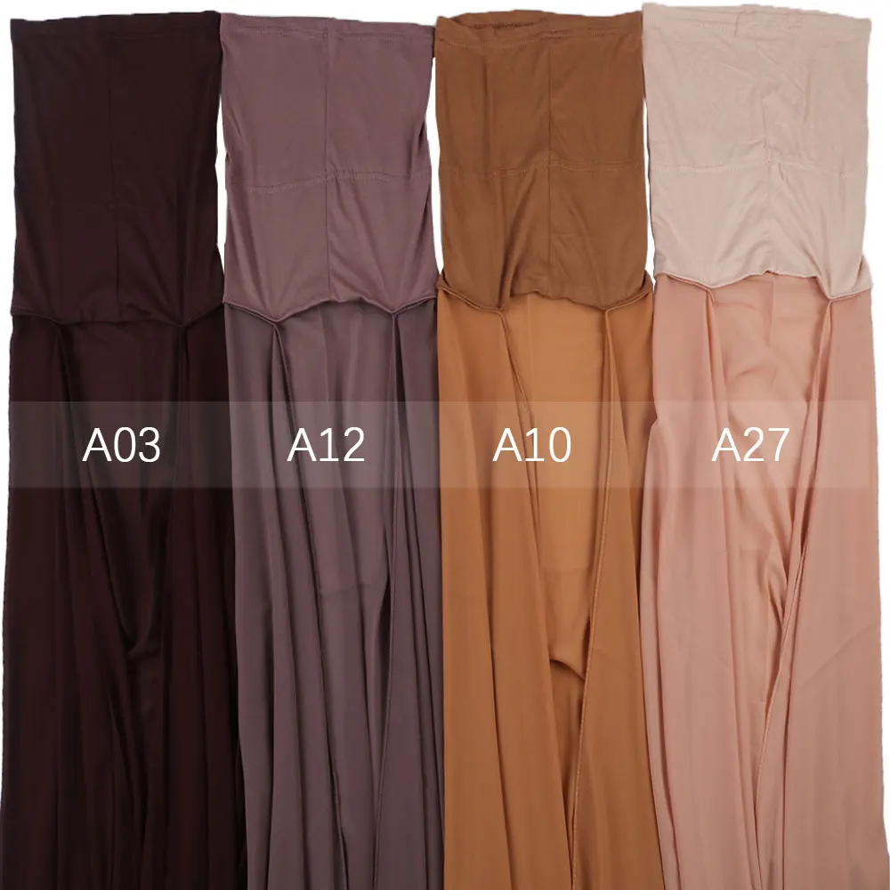Women Muslim Instant Chiffon Hijab With Cap Underscarf Bonnet HIjabs  Scarf Islam Headscarf Headwrap Turbante