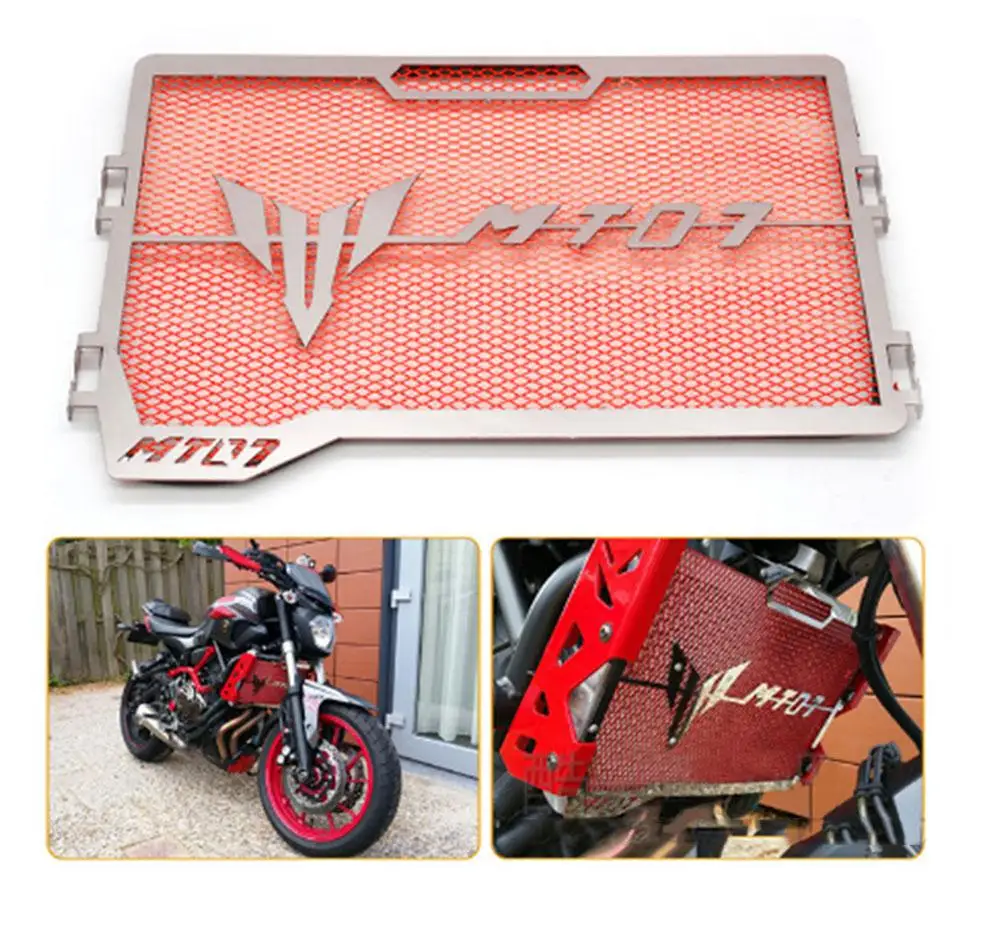 

Motorcycle Radiator Grille Guard Stainless Steel Motobike Protector Grill Cover for YAMAHA MT-07 FZ-07 14-18