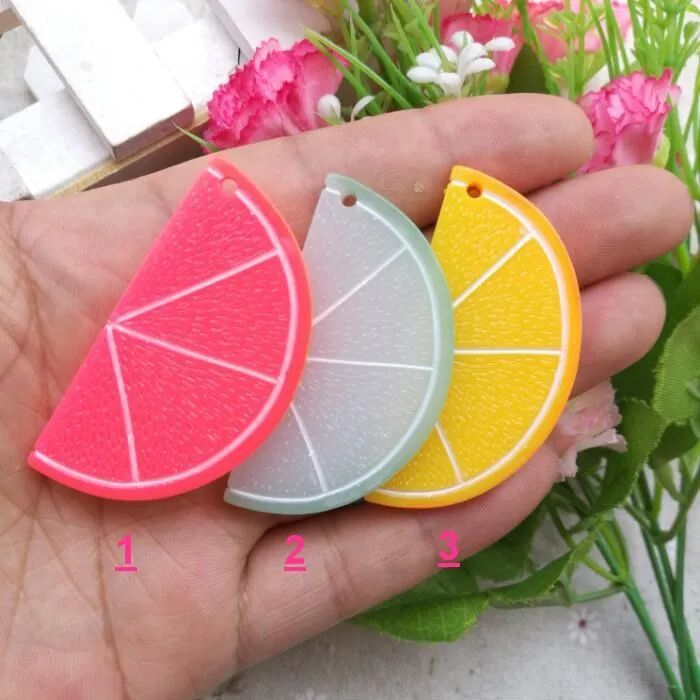 Free Shipping! mixed resin Lemon fruit slices Pendant cabochons for DIY phone case decoration 10PCS/lot 52*28mm | Украшения и