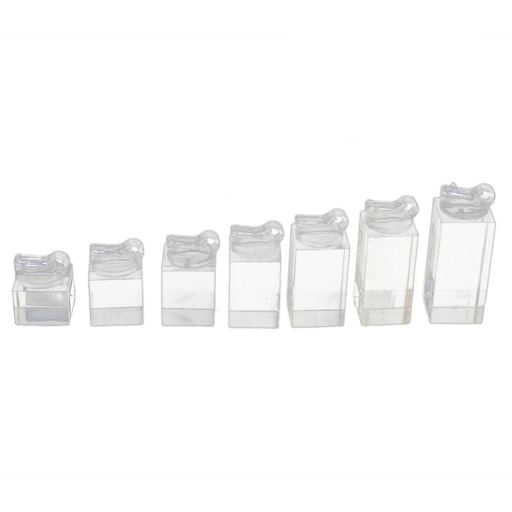 

3x 7pcs Acrylic Finger Ring Clip Display Showcase Stand Jewelry Holder W/ Gift