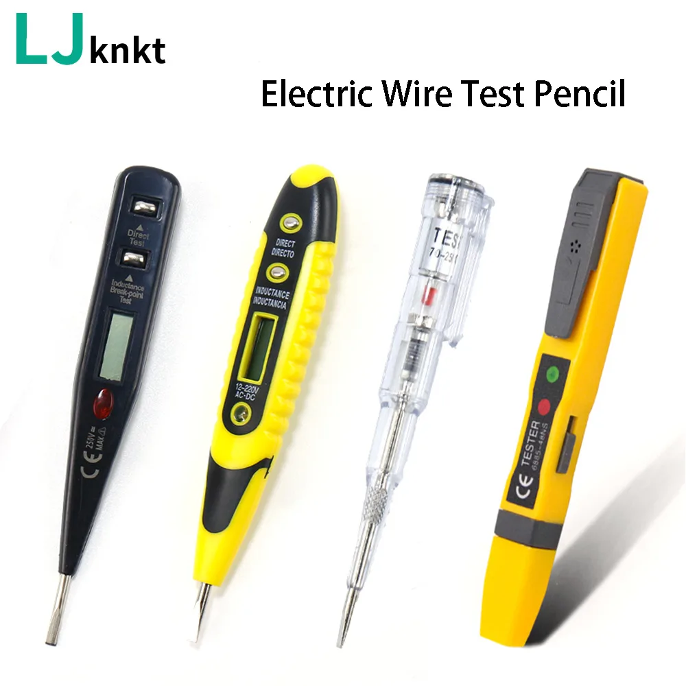 

Electric Indicator 12V-250V Socket Wall DC Power Outlet Voltage Detector Sensor Tester Pen LED Light Breakpoint Zero Line Test
