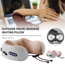 

Electric Neck Massager U-Shaped Heating Neck Kneading Pillow with Memory Foam Core Cervical Massager for Pain Fatigue Relief