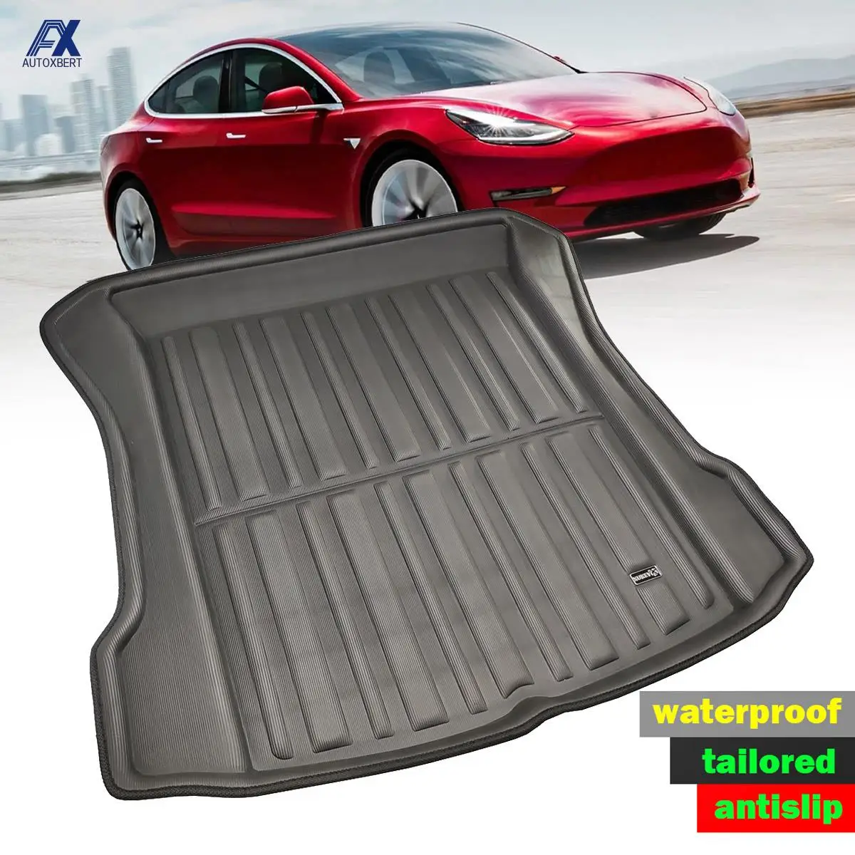 

Специально для Tesla модель 3 BlueStar 2017 2018 2019 задний грузовой лайнер для багажника коврик для багажника багаж напольный ковровый лоток водонепроницаемый