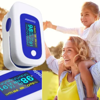 

Color OLED Fingertip Pulse Oximeter with Audio Alarm & Pulse Sound - SPO2 PR PI Respiration Rate Monitor