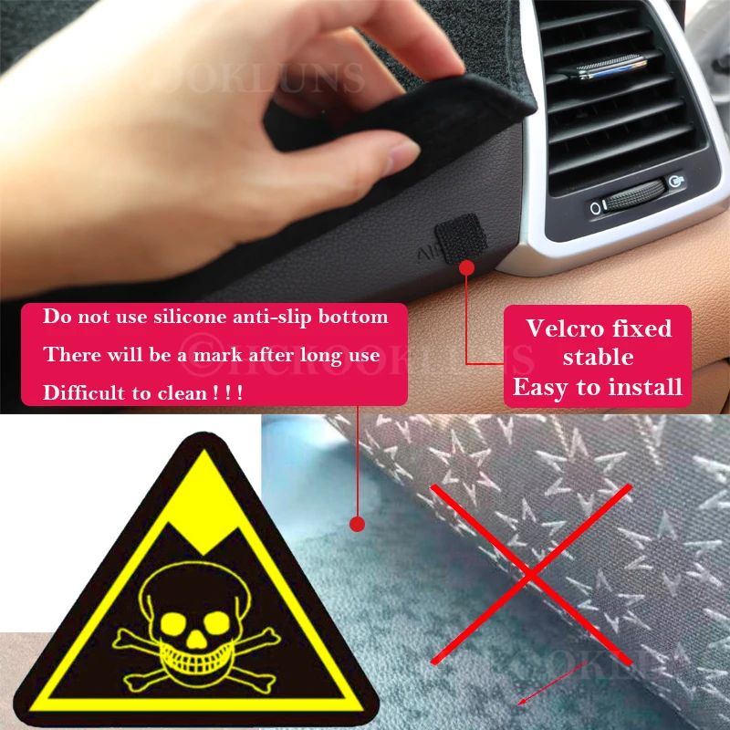 Dashboard Cover Protective Pad for Renault Kadjar 2015 2016 2017 2018 2019 Car Accessories Dash Board Sunshade Anti-UV Carpet custom car stickers