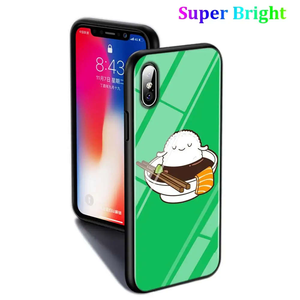 Черный чехол для телефона с рисунком суши мопса iPhone 11 11Pro X XR XS Max 8 7 6 6S Plus 5S 5 SE