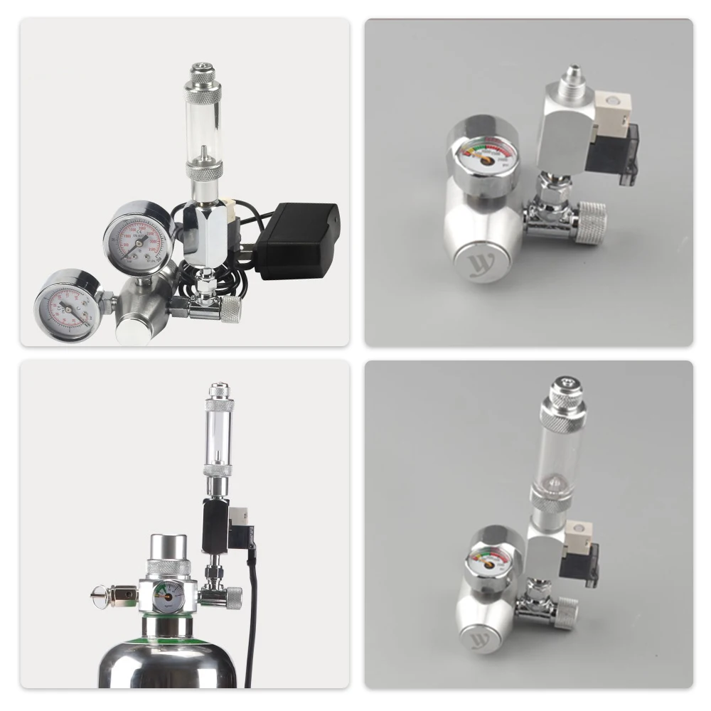

New Aquarium CO2 Solenoid Valve DC 12V Output Electric Magnetic Valve for Aquarium Fish Tank Accessories Double Head CO2 Solenoi