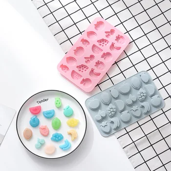 

Various fruit fondant molds Silicone mold for cake baking DIY handmade soap chocolate Candy ice tray mould
