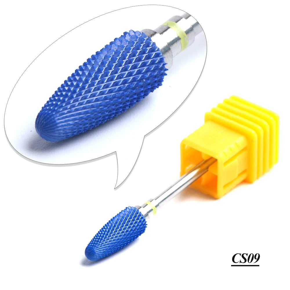 Керамический, твердосплавный сверло для ногтей, инструмент для шлифовки кутикулы, резцы для Электрический маникюр ногтей, машина для сверления зонтиков, SACS3-21 - Цвет: CS09