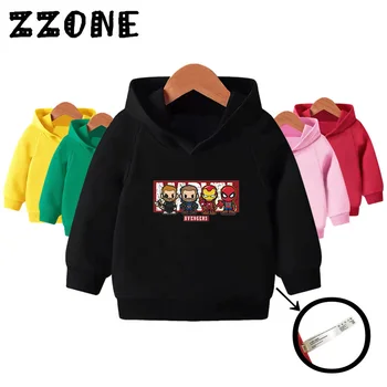 

Marvel Avengers Star-Lord Kids Hooded Hoodies Cartoon Children Sweatshirts Baby Pullover Tops Autumn Girls Boys Clothes,KMT2454