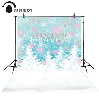 

Allenjoy Winter Wonderland Party Curtains Bokeh View Christmas Fesitival Party Supplies Colorful Glitter Snowflakes Wallpapers