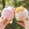 new fashione Creative cartoon cute sweet cat Healing couple pendant keychain good quality soft Soothing doll birthday gift 1