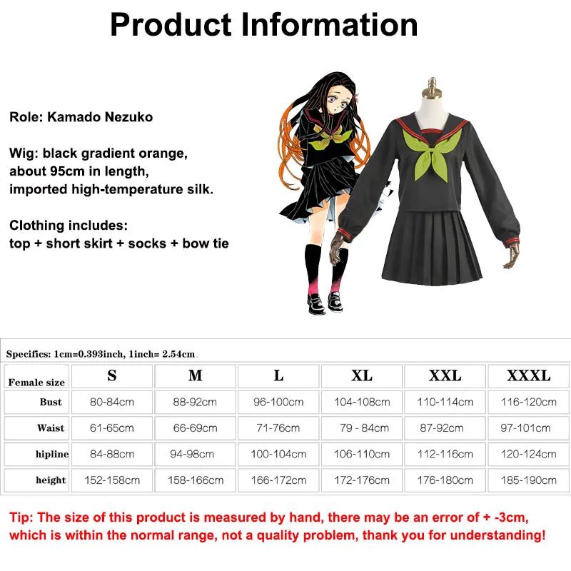 Летние платья Kamado Nezuko Косплей демона Slayer:Kimetsu no Yaiba костюм Jk Сейлор Костюм и
