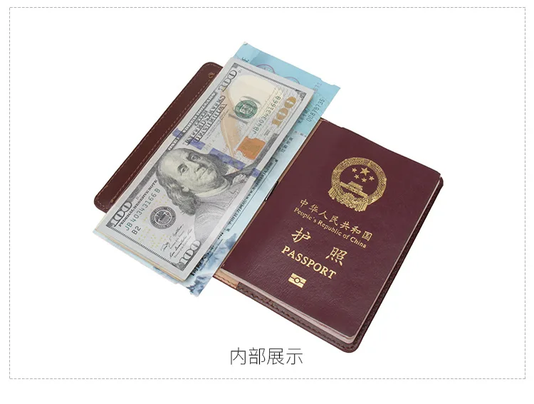 Zounake Ретро эластичный бандаж самолет из искусственной кожи Обложка для паспорта Чехол держатель бумажник паспорт билета туристические аксессуары ZSPC14