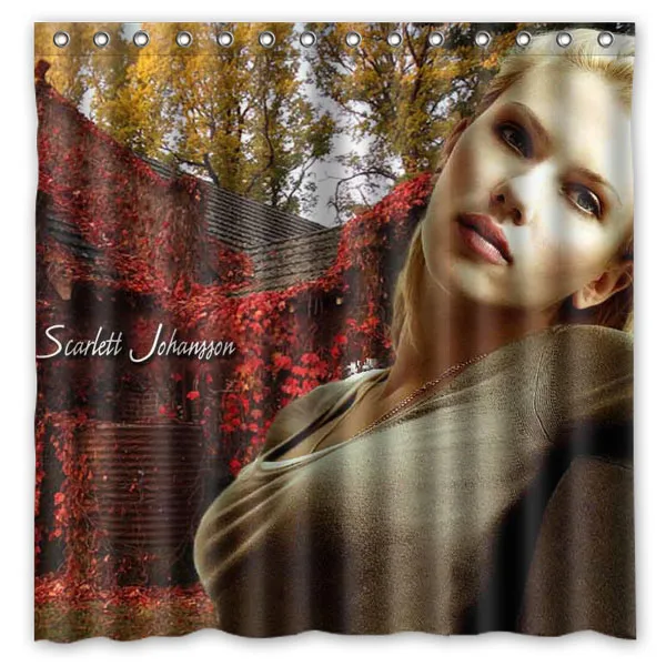 Scarlett Johansson Shower Curtain Waterproof Moldproof Polyester Fabric Bath Curtain Drop Ship Bathroom Decor 180*180cm - Цвет: 2