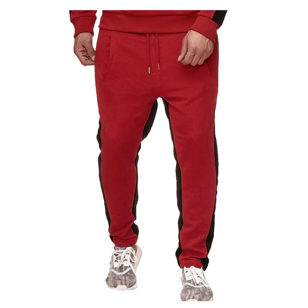 KANCOOLD брюки из полиэстера, свободные модные мужские брюки, мужские спортивные однотонные повседневные спортивные штаны на шнурке, длинные штаны Nov7