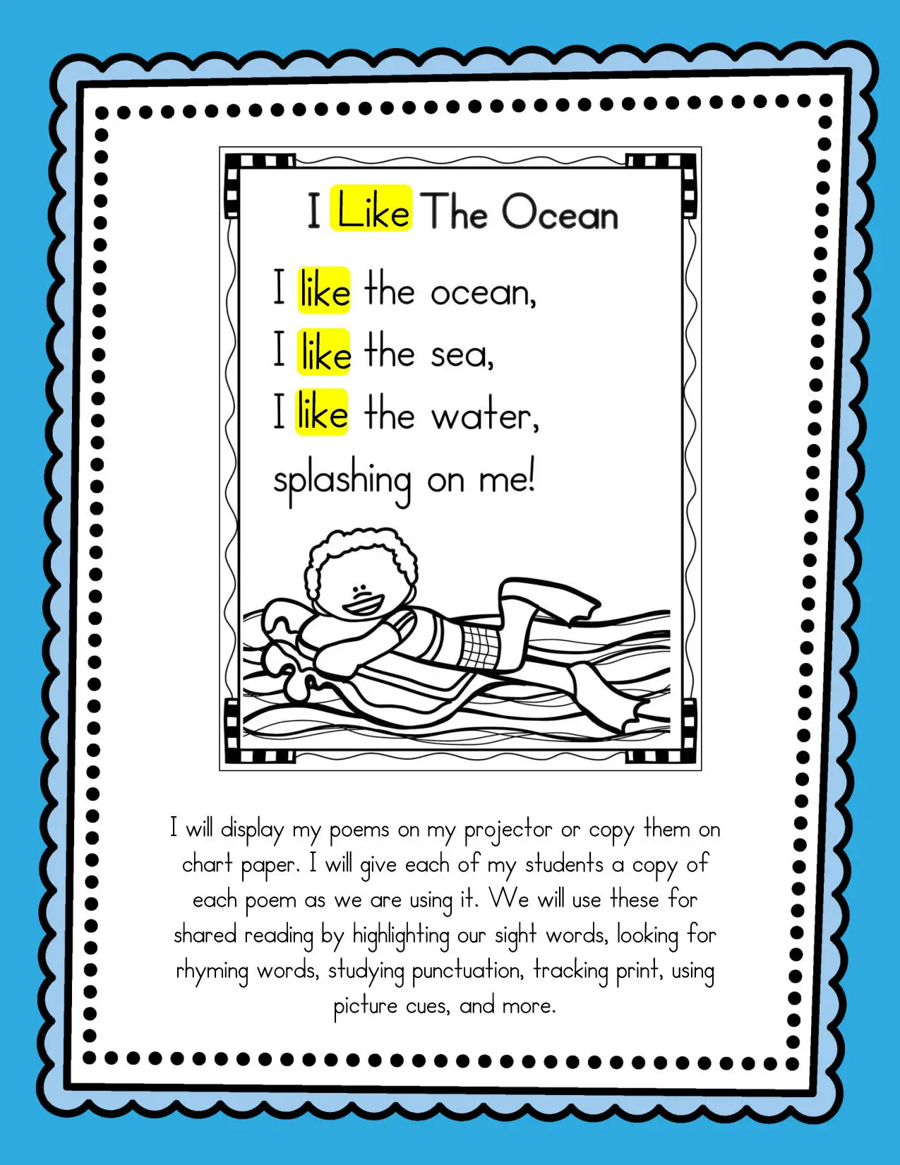 42 Pages Montessori Learning English Educational Toy English Books for  Children Sight Word Poems English Homework Game Books