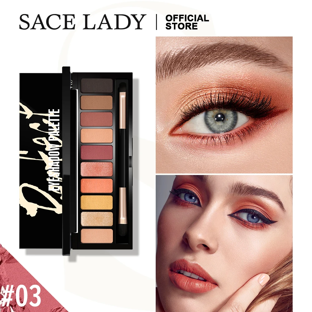 SACE LADY матовые тени для век Палитра Макияж мерцающие макияж длительная