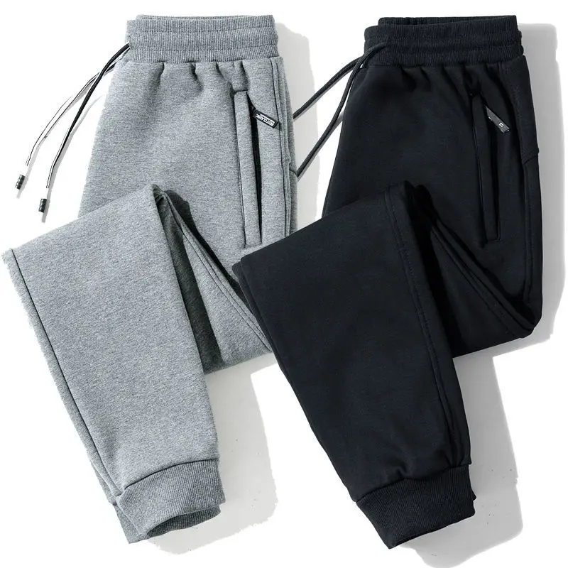Pantalones extra grandes para hombre, Pantalón deportivo de algodón puro, informal, para correr, de chándal, de terciopelo, M-8XL, otoño e invierno, 2021