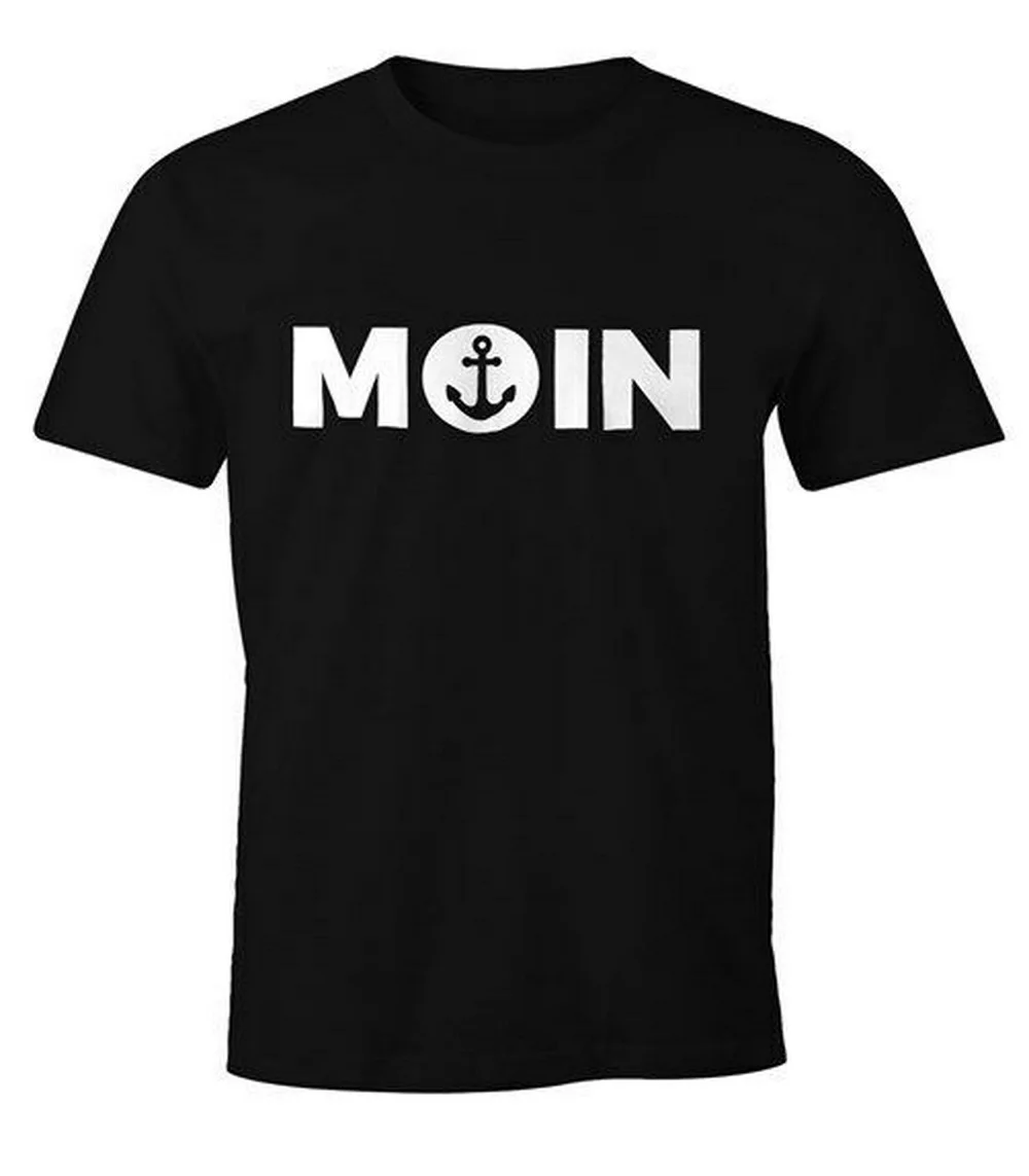 COLES Herren/футболка Moin Mit Anker хлопковая Футболка крутая Повседневная футболка |