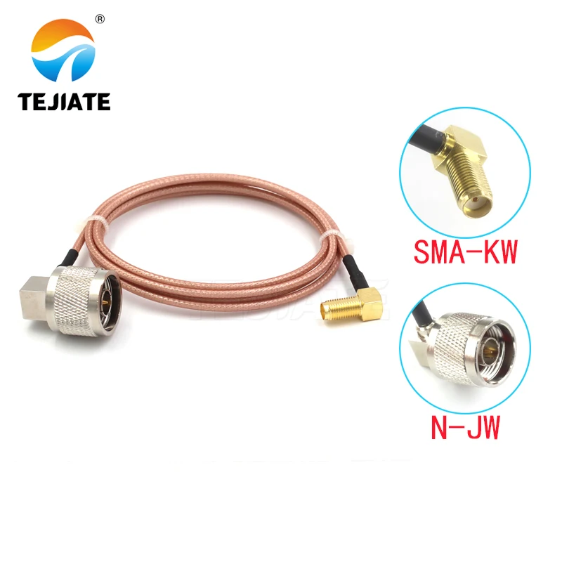 1PCS TEJIATE Adapter Cable N To SMA Type NJW Convert SMAKW 8-90CM 1M 1.5M 2M Length Connector RG316 Wire