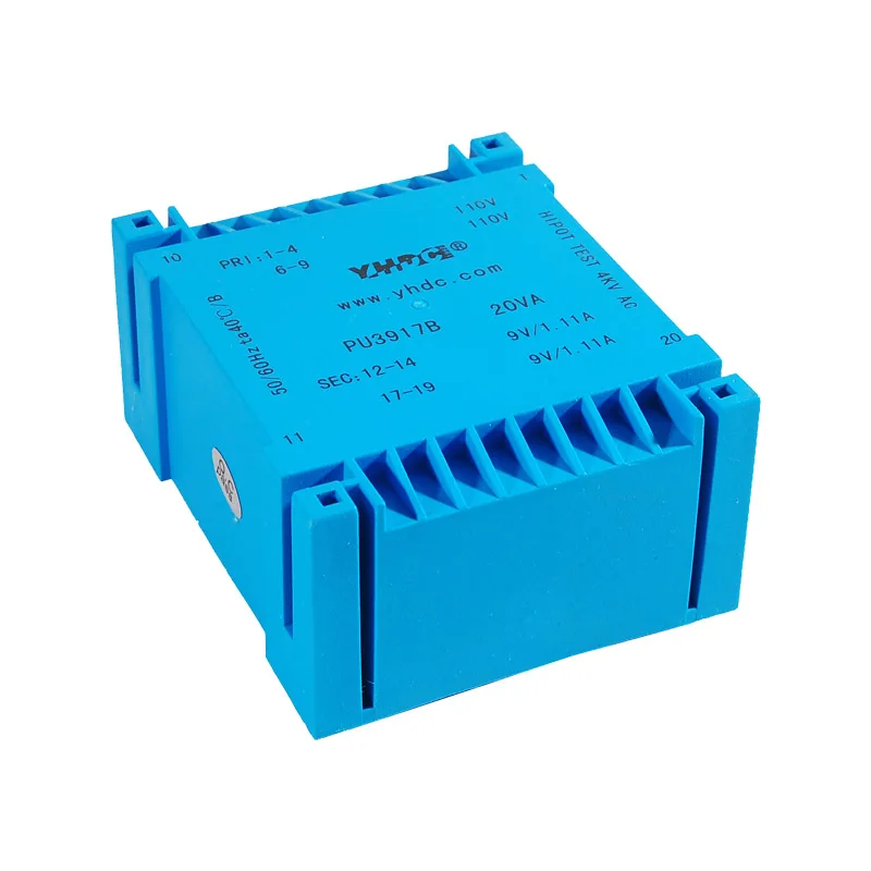 PU3917B производитель двойной вход и выход типа UI 20VA 2*110V 2*6V PCB Инкапсулированный