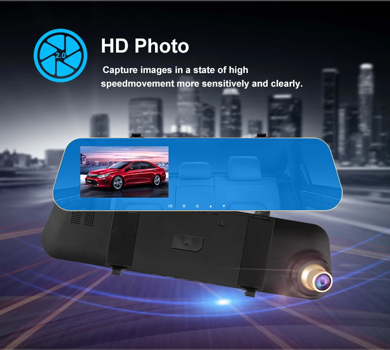 4," Full HD 1080P Автомобильный видеорегистратор с одним объективом видеомагнитофон мониторинг парковки видеорегистратор Автоматический Фиксатор Обнаружение движения