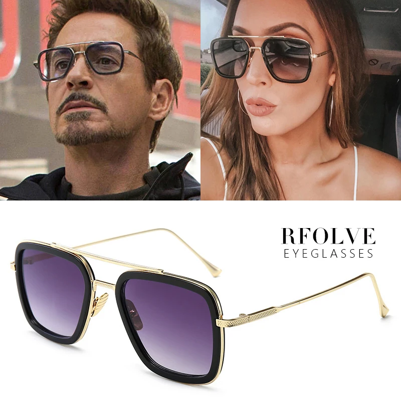 Iron Man Tony Stark Occhiali Da Sole Delle Donne di The Avengers 3 ferro di  Modo Occhiali Da Sole Occhiali Telaio In Lega Delle Signore di Viaggio  Occhiali di Protezione UV RX248|Women's