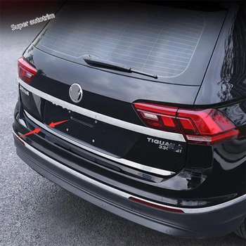 

Lapetus Chrome Rear Trunk Accent Cover Tailgate Trim Back Boot Door Strip Sticker Kit Fit For Volkswagen VW Tiguan 2016 - 2020