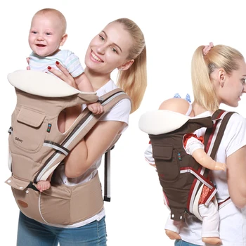 

Puseky Ergonomic Baby Carrier Infant Kid Baby Hipseat Sling Front Facing Kangaroo Baby Wrap Carrier for Baby Travel 0-36 Months
