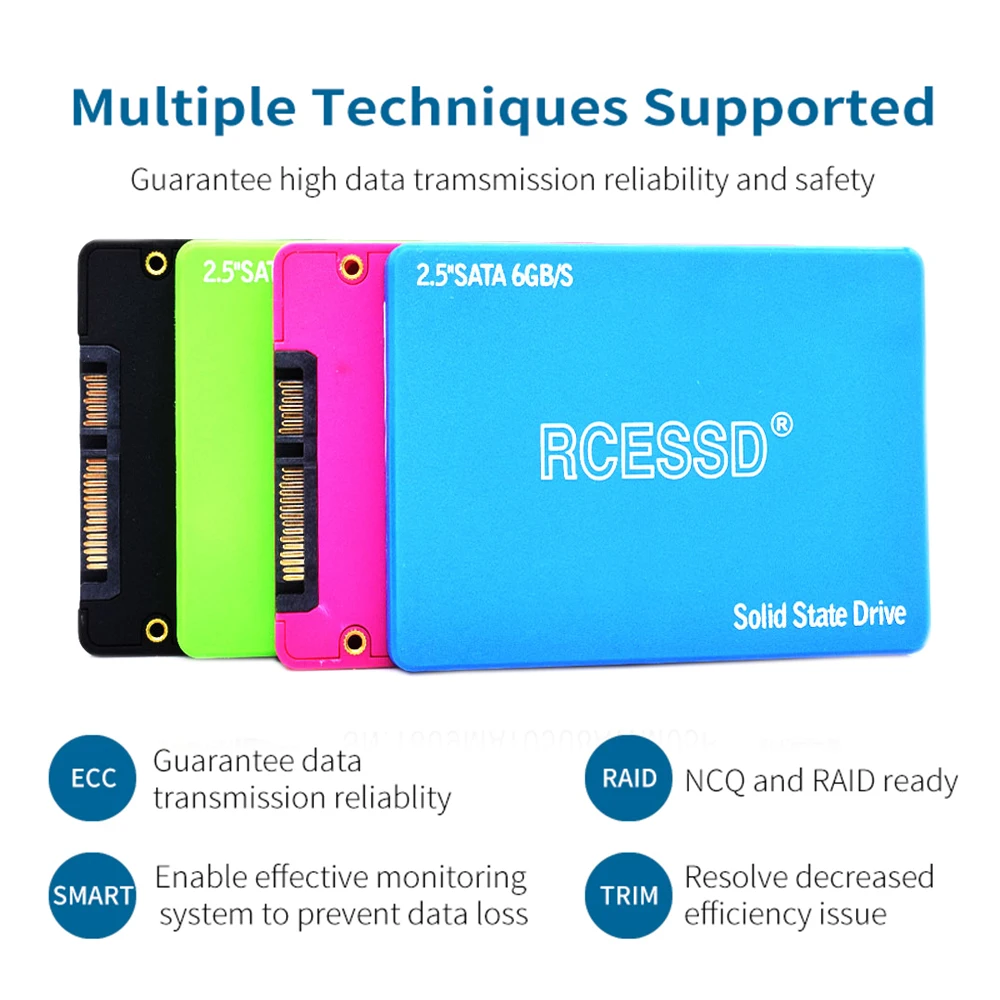 Внутренний твердотельный диск RCESSD жесткий SATA3 2 5 дюйма 128 ГБ 512 для ноутбуков и