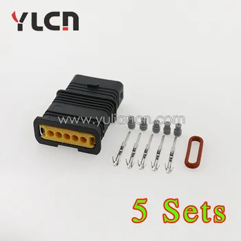 

5 pin waterproof Male auto wire plug automotive electrical connector
