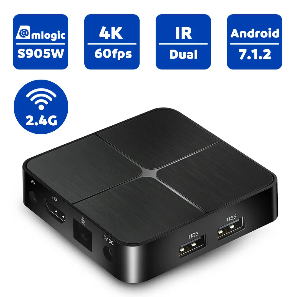 T96 Мини Android 7,1 Smart tv Box RK3229 четырехъядерный 1 ГБ ОЗУ 8 Гб ПЗУ 2,4G WiFi 4K H.265 телеприставка медиаплеер