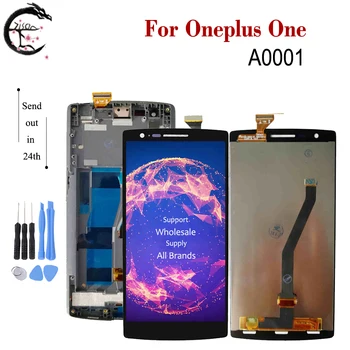 

5.5" LCD With Frame For Oneplus One 1+ 1 A0001 LCD Display Screen Touch Sensor Digitizer Assembly One plus 1 Display Replacement