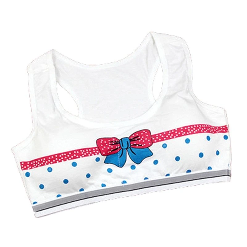 1Pc Cutyome Jonge Meisjes Beha Vest Dot Gewatteerde Ondergoed Kinderen Gratis Training Bras Tiener Kinderen Onderkleding|kids undergarments|training bragirls bra - AliExpress