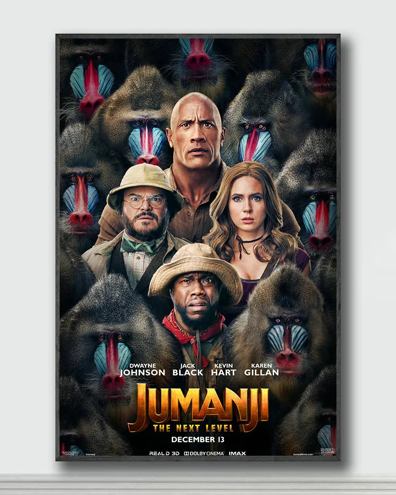 Nj121 Jumanji The Next Level Movie 1 Poster E Stampe In Seta Wall Art Art Poster Home Decor