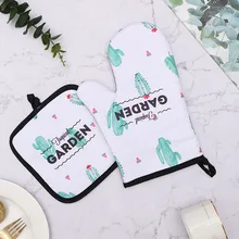 Домашние защитные термостойкие Прихватки для духовки, держатели для выпечки, изолированные кухонные Нескользящие моющиеся перчатки для приготовления пищи