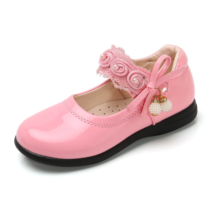 best children's shoes Girls Leather Shoes for Children Wedding Dress Princess School Shoes Kids Summer Bow-knot Black Student Sandals Korean Fashion girl princess shoes Children's Shoes