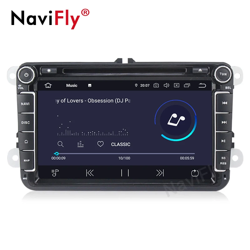 Discount NaviFly IPS Screen DSP Android 9.0 Car Multimedia GPS Navigation For Skoda Seat Volkswagen VW Passat b7 POLO GOLF 5 6 Wifi Radio 4