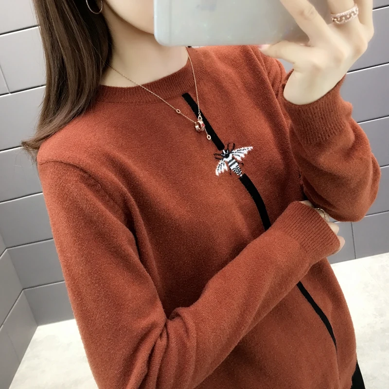 Кристальная шерстяная Вертикальная трикотажная sweater-0740ag-3675