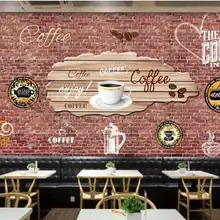 Пользовательские европейские и американские кирпичные стены бар кофе магазин обои для рабочего стола