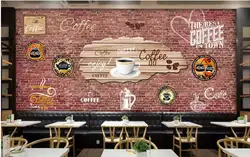 Пользовательские европейские и американские кирпичные стены бар кофе магазин обои для рабочего стола